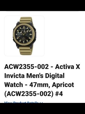 Invicta Activa X Men's Digital Watch - Apricot and Black
